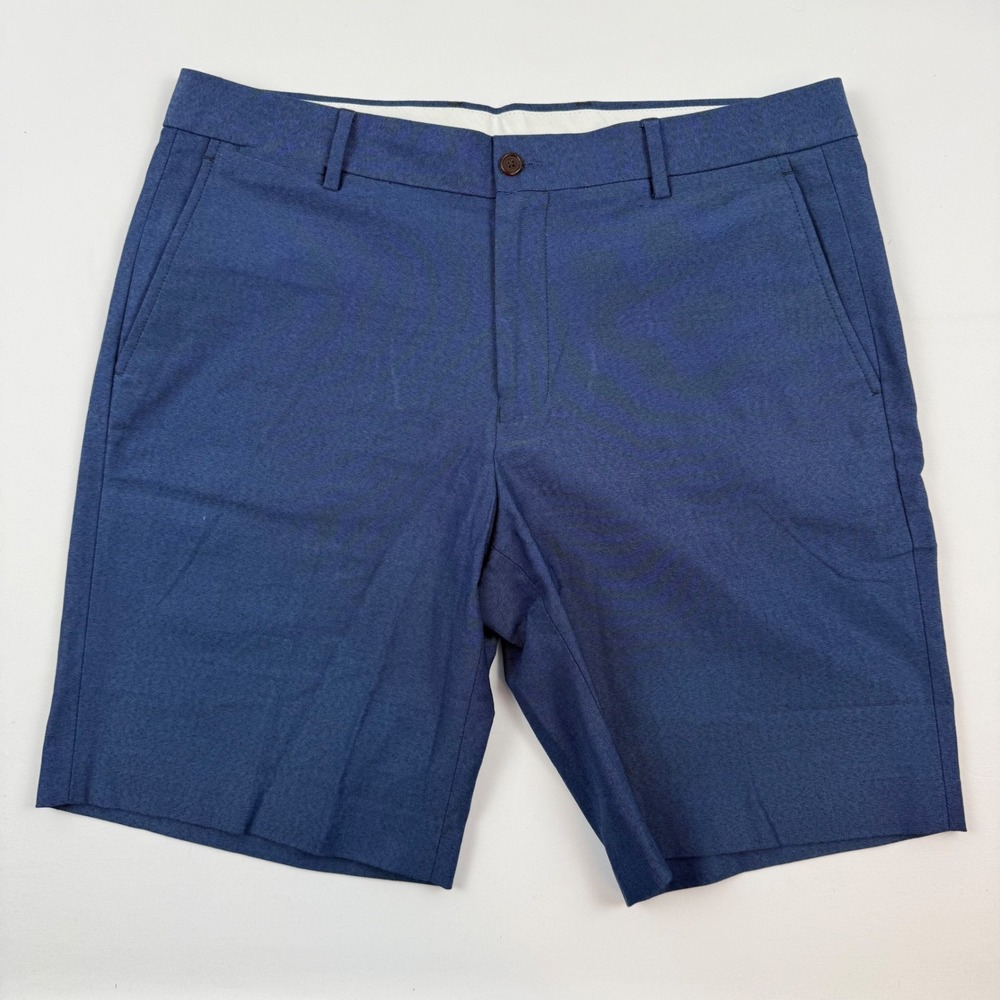 FootJoy 1857 Mens Navy Blue Cotton Blend Stretch Golf Shorts Size 34